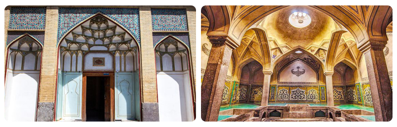 بخش‌های دیدنی حمام علی قلی آقا